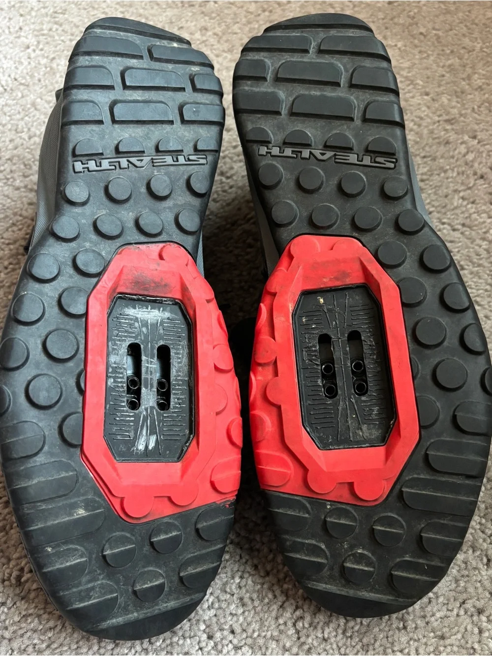 adidas Men’s Black and Gray Trailcross CL Mountain Biking Shoes with Red Accents